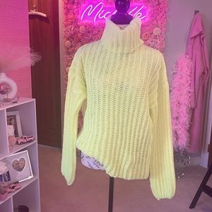 Bright Florescent Yellow Sweater
